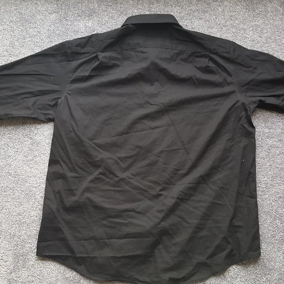 Convington Classic Fit Size 17.5 32/33 Men's Long Sleeve Button Down Shirt Black - Picture 6 of 6